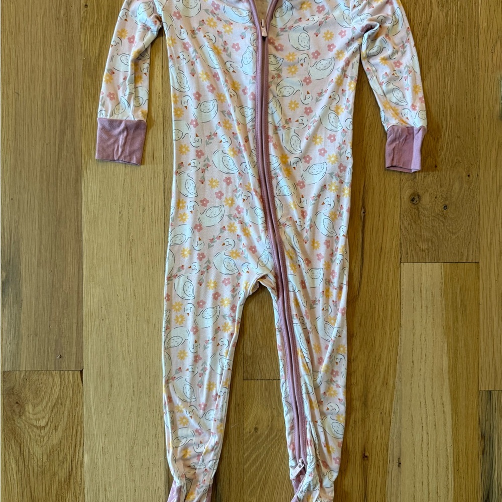 Posh Peanut Swan onesie - Pink